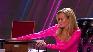 Amanda Holden Wearing Pink Latex Dress Britain's Got Talent