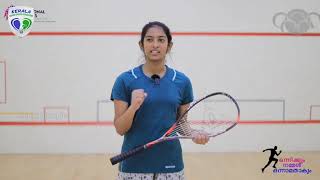 Squash woman player from Kerala in national games: Subadhra Nair playing for Kerala in national game