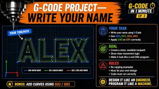 G-Code Project — Write Your Name Using G-Code | CNC Assignment Tutorial