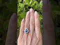 circa 1920s vintage oval cut sapphire engagement ring halo ring diamondring sapphire vintage