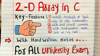 2-D Array in C | C Programming Tutorial | Code Hacker