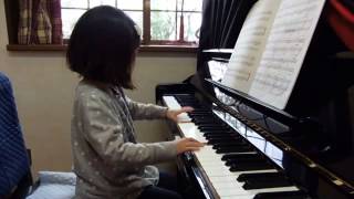 5歳☆ピアノ・レッスン風景☆バッハのメヌエット（First Lessons in Bach Bk1 #6.Minuet）