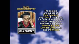 Felix Isembert ~ Short Obituary