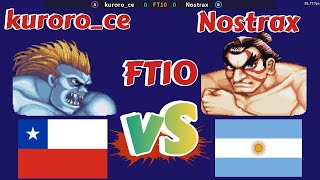 Street Fighter II': Champion Edition - kuroro_ce vs Nostrax - FT10 - 1080P/60FPS  - 19.01.2025