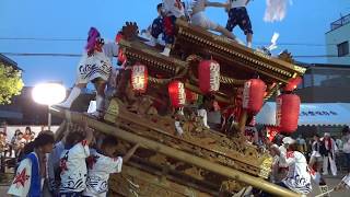 平野区加美地区 旭神社夏祭り 加美北東のだんじり 細野前付近 2017.07.16