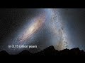 பால்வெளி மற்றும் ஆண்ட்ரோமெடா பேரடையின் மோதல் milky way and andromeda galaxies collision