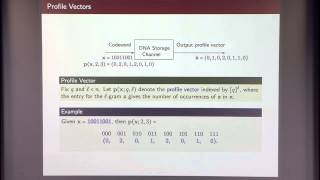 Coding for DNA-based Storage Systems