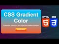 How to Use Linear Gradient in CSS | CSS Linear Gradient Background