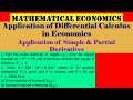 Application  of Simple & Partial Derivatives | Part 2 | Finding Supply, Demand & Income Elasticity