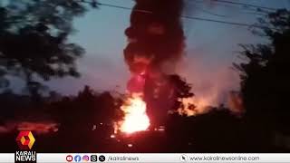 തൃശൂർ ചേറ്റുപുഴ പാടത്ത് വൻ തീപിടിത്തം | fire