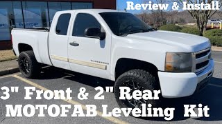 Motofab 3' Leveling Kit for 2007 to 2018 Chevrolet silverado 1500