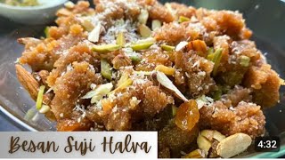 Besan Suji Halwa Recipe By Zymal's Kitchen | Suji Halwa | Besan Halwa | Suji Besan Halwa Recipe