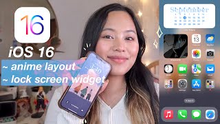 ios 16 features ✨ customize lock screen widgets & anime layout | notes and fitness app