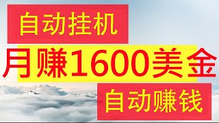 赚钱项目挂机赚钱项目月赚1600美金躺赚捡钱干货分享