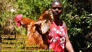 A LADY PREPARING RED CHICKEN FOR FOOD