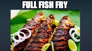 FULL FISH FRY | சுவையான முழு மீன் வறுவல் | MASALA FISH FRY.