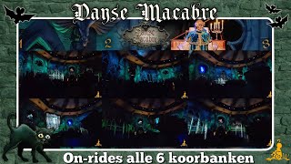 [#Efteling 4K] On-rides alle 6 koorbanken Danse Macabre