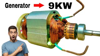 I turn blender motor into 220V free electricity generator