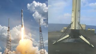 Falcon 9 launches GPS III SV03 & Falcon 9 first stage landing
