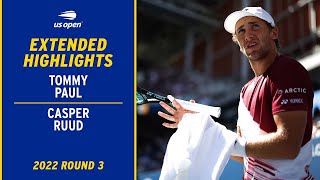 Tommy Paul vs. Casper Ruud Extended Highlights | 2022 US Open Round 3