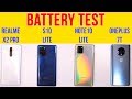 Samsung S10 Lite vs Note10 Lite, OnePlus 7T, X2 Pro: Battery Drain Test | Charging Test [Hindi]