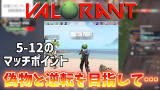 【VALORANT】5-12から逆転を目指す はりーシ【切り抜き】2024/6/9