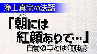 【浄土真宗の法話】「朝には紅顔ありて夕には白骨となれる身なり」白骨の章（前編）講師：高森恭子師｜親鸞会