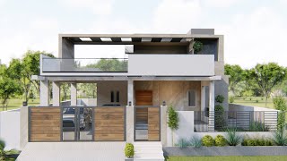 35 லட்சத்தில் அழகான 3BHK வீடு |  House with Gardening Area, Closed Car Parking | 40 by 60 house plan