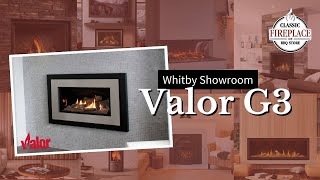 Valor G3 Gas Insert - Burning at our Whitby Showroom (739MN)