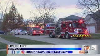 Champaign Fire responds to house fire, cat feared dead