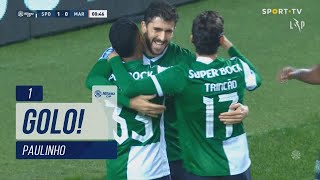 Goal | Golo Paulinho: Sporting (1)-0 Marítimo (Taça da Liga 22/23 - Fase 1 - Jornada 3)