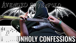 Avenged Sevenfold - Unholy Confessions FULL Guitar Lesson / Cover | PoV/Tab