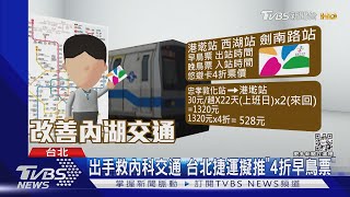 別開車了! 蔣市府救內科交通 台北捷運擬推「這麼優惠」早鳥票｜TVBS新聞  @TVBSNEWS01