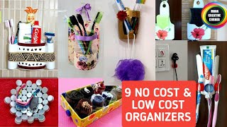 9 No Cost & low cost Organizer Ideas from waste Plastic bottles | DIY Organizers from waste material