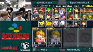 SN3 - Mafia (Peach) vs Beerman (Falco) vs Nintendude (ICs) Round Robin Tiebreaker