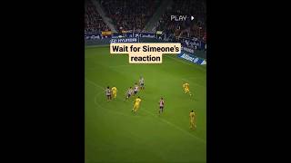 Diego Simeone reacts to Lionel Messi masterclass goal #shorts #messi