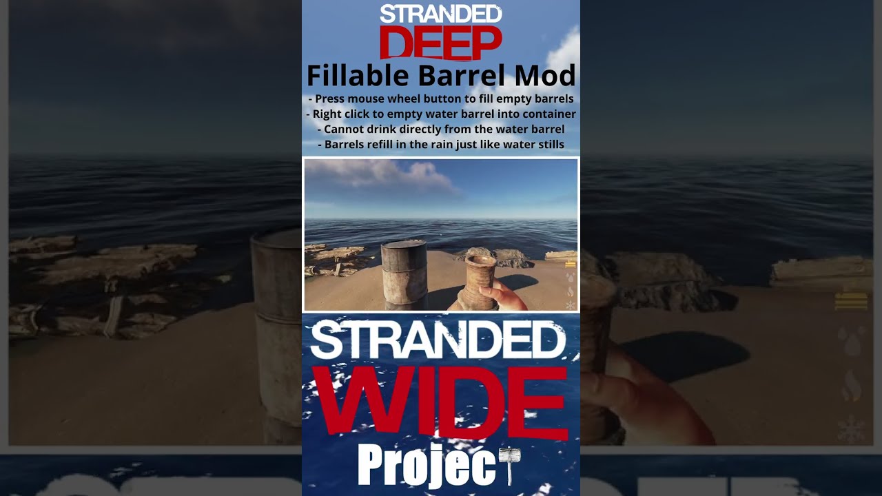 Fillable Water Barrel Mod Stranded Deep Short