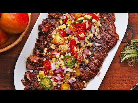 Grilled Flank Steak and Corn Salad Recipe from Tasty