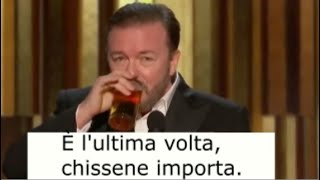 Traduzione ITA di Ricky Gervais al 2020 Golden Globes Awards