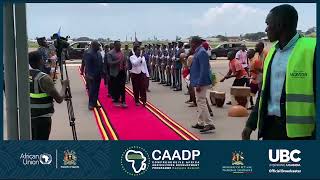 A SIMULATION VIDEO SHOWCASING HOW DIGNITARIES WILL BE RECEIVED AT THE AIRPORT FOR THE AU SUMMIT