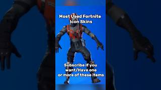 Most Used Fortnite Icon Skins #shorts