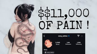 FULL BACK TATTOO BY OOZY (First Vlog!)