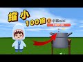 迷你世界：缩小100倍生存！缩小后能进方块内部，观察其内部结构