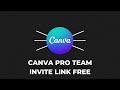 canva pro team Invitation link link