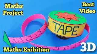 Measuring tape#maths working model#measuring unit#maths project #maths model#maths Exibition model 👍