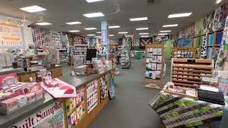 A TOUR of The Quilted Forest!  See our new shelves filled with fabric, displays and samples! 2/15/22