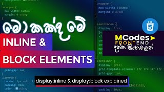 Inline vs. Block-Level Elements: Key Differences and Best Practices (in Sinhala)