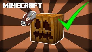 ✔ MINECRAFT | How to Make a Carved Pumpkin! 1.14