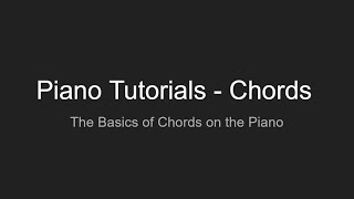 Piano Lesson 2 - Chords