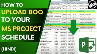 How to upload BOQ to your MS Project Schedule | Microsoft Project 2016 tutorial | Civil Engineering